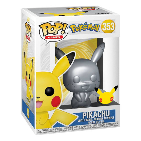 Funko POP! 581 Pokemon Pikachu Silver 25 Aniversario