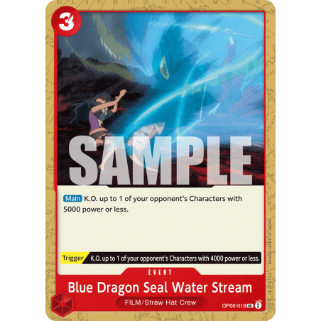 Blue Dragon Seal Water Stream OP06-019